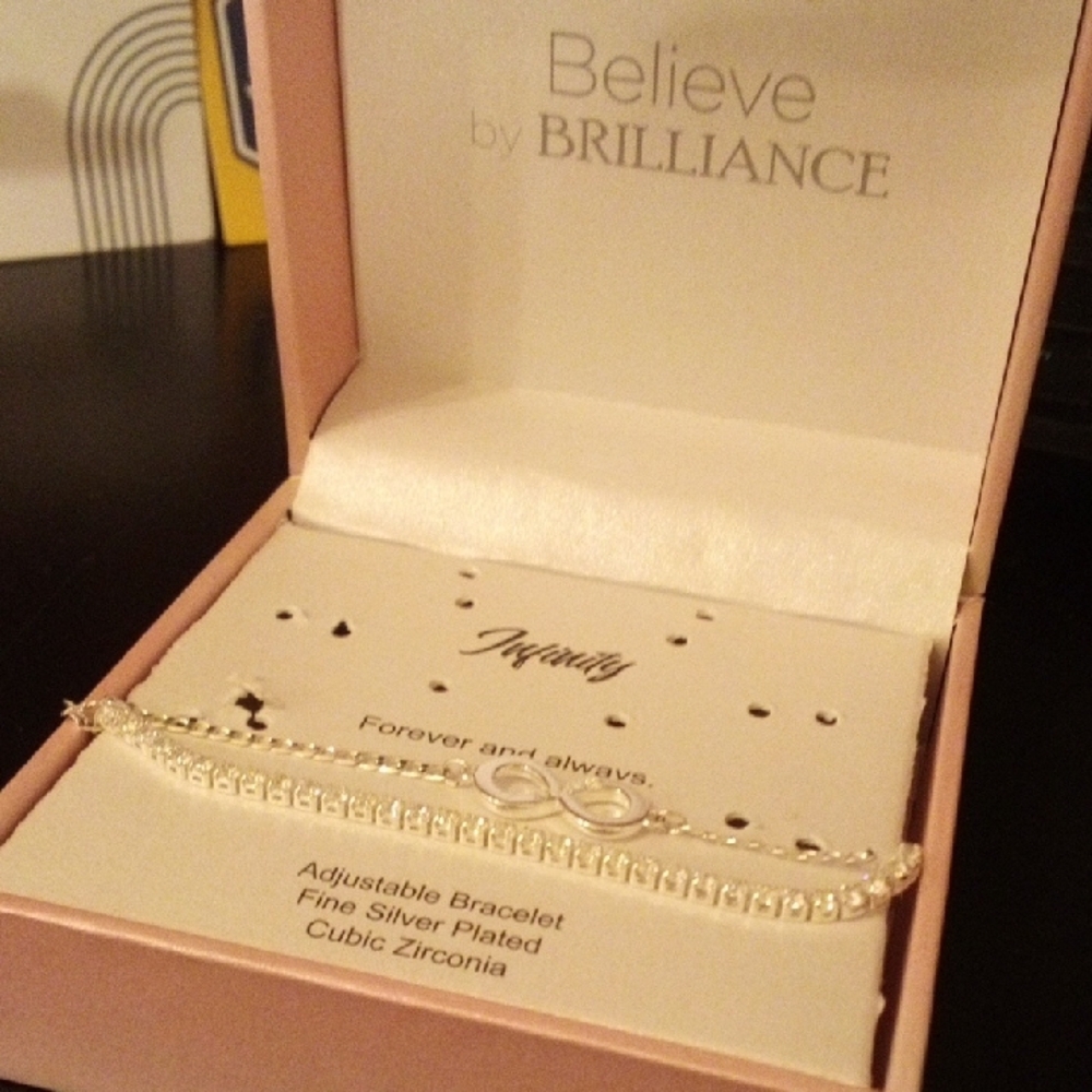Brilliance Silver Infinity Bracelet - Picture 3 of 4